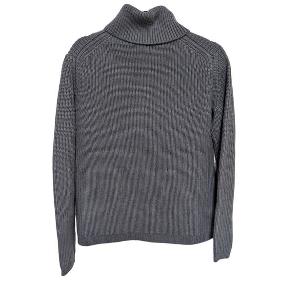 Jenni Kayne Storm Grey Cashmere Cable Knit Turtle Neck Sweater Jumper XS - Picture 5 of 7